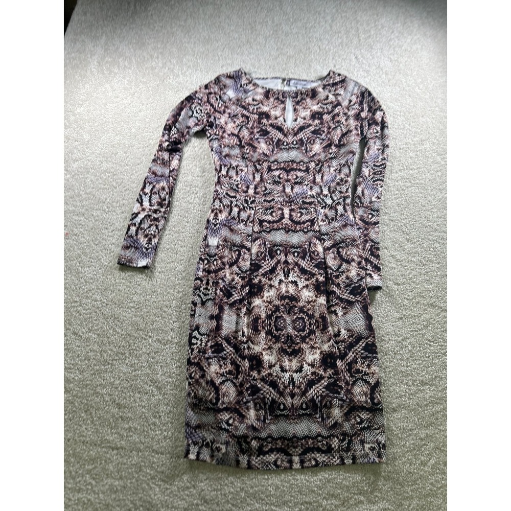 Jennifer Lopez Women's‎ Snake Print Long Sleeve Small Dress